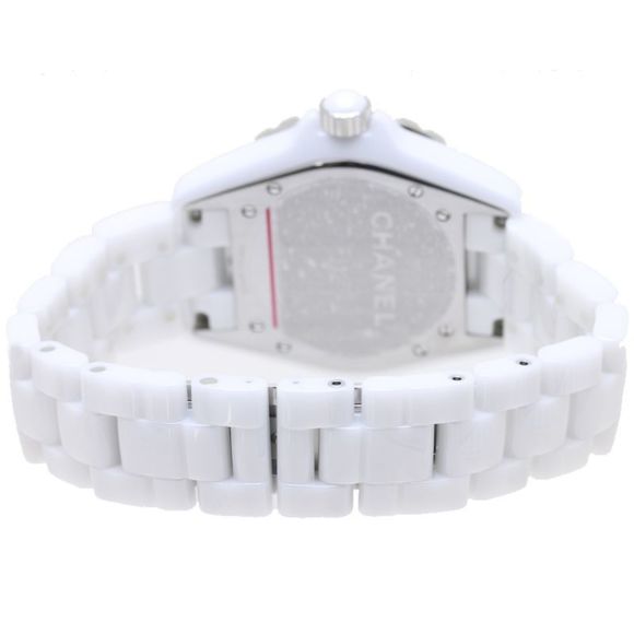 CHANEL J12 H1629 Late Model 12P Diamond White Ceramic x Stainless Steel Men's... - Picture 4 of 10